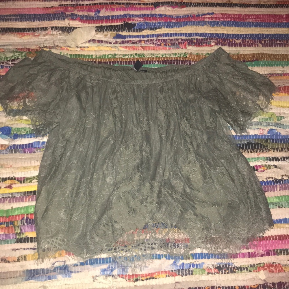 Off the shoulder lace top
